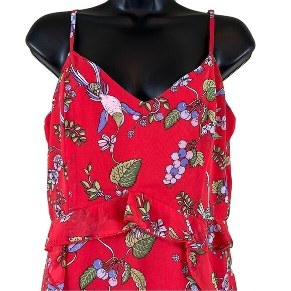 Nanette Lepore Paradise Dreaming Floral Hummingbird Print Maxi Dress - Picture 2 of 16